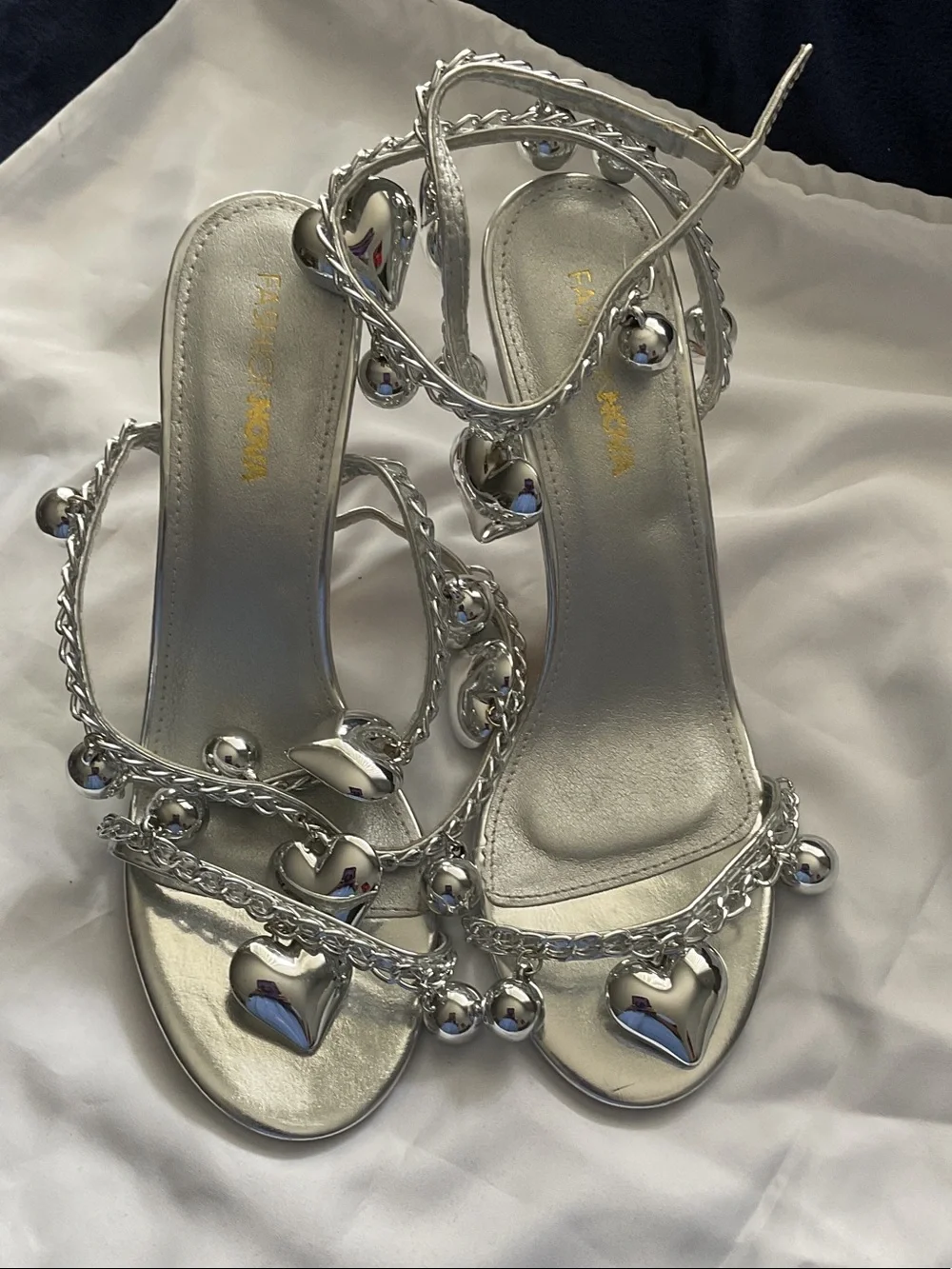 Fashion Nova silver ankle